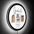 Elegant Script Multi Photo Graduation Graduate LED Sign | Zazzle