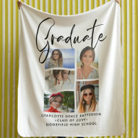 Elegant Script Multi Photo Graduation Graduate