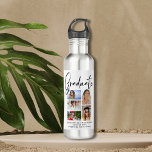Elegant Script Multi Photo Graduation Graduate Stainless Steel Water Bottle<br><div class="desc">Elegant Script Multi Photo Graduation Graduate Coffee Water Bottles features five of your favorite photos of your college or high school graduate with the swirly modern black calligraphy script overlay "Graduate". Simple,  stylish and classy. Created by ©Evco Studio www.zazzle.com/store/evcostudio</div>
