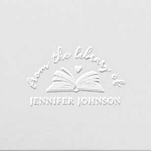 Elegant Script Name Custom Library Book Embosser
