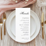 Elegant Script Name Custom Personalized Wedding Menu