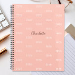 Elegant Script Name Modern Blush Pink Personalized Planner<br><div class="desc">Customize the text, and easily create your personalized planner. Click EDIT DESIGN to change the background color or text color. You can TRANSFER this DESIGN to other Zazzle products and adjust it to fit most Zazzle items. Standard Studio designs are made in high-resolution graphics for professional print. Thank you for...</div>