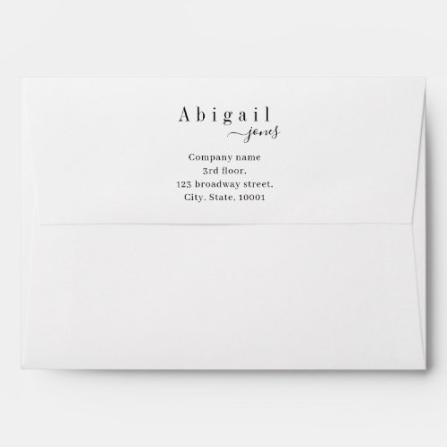 Elegant Script Name Modern Professional Envelope