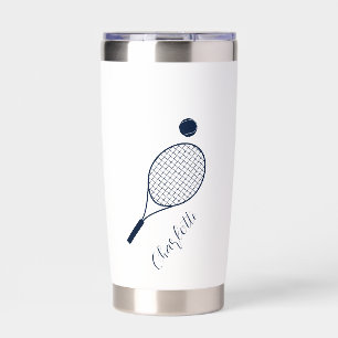 Elegant Script Name Monogram Tennis Club Insulated Tumbler