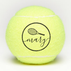 Elegant Script Name Personalized Tennis Balls