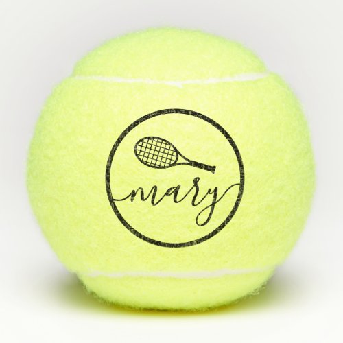 Elegant Script Name Personalized Tennis Balls