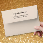 Elegant Script Name Return Address Rustic Earth Envelope<br><div class="desc">Create your own custom, personalized, simple, elegant, stylish, beautiful script / typography, smooth, classic, matte, rustic earth color, wedding invitations / greeting cards envelopes. Simply enter your name / family name / company name / couple's names (bride & groom / wife & husband), and address. Perfect for both, home and...</div>