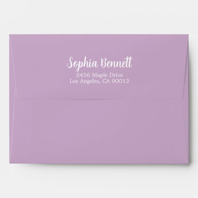 Elegant Script Name Return Address White 5x7 DIY  Envelope (Back (Top Flap))