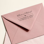 Elegant Script Names & Modern Heart Return Address Rubber Stamp<br><div class="desc">Elegant Script Names & Modern Heart Return Address rubber stamps by invintage.</div>