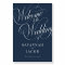 Elegant Script Navy Blue Wedding Welcome Sign