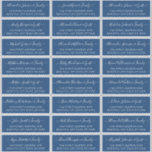 Elegant Script Navy White Wedding Guest Address Sticker<br><div class="desc">Modern Elegant Script Navy and White Minimalist Wedding Guest Name Address custom personalized Labels Stickers. The guest name is written in a cursive swirly hand lettered swash tail font script. This has 24 stickers.</div>