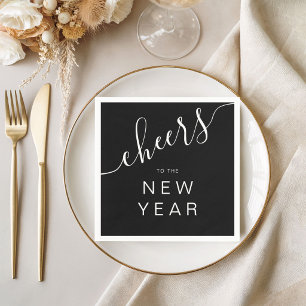 Elegant Script New Year's Eve Napkins