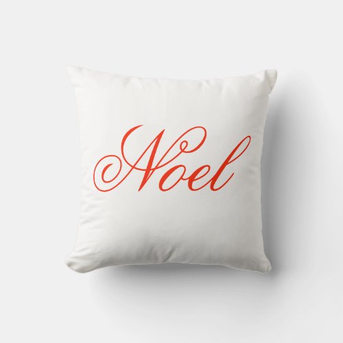 Elegant Script Noel Pillow