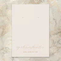 White Plain Simple Custom Earring Card