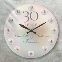 Elegant Script Pearl 30th Wedding Anniversary