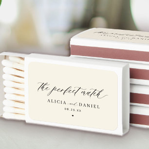 Elegant script perfect match ivory wedding favor