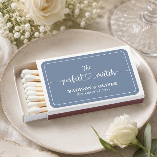Elegant Script Perfect Match Wedding Matches