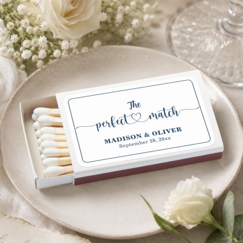 Elegant Script Perfect Match Wedding Matches