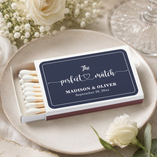 Elegant Script Perfect Match Wedding Matches