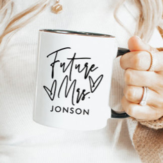 Elegant Script Personalized Future Mrs. Mug
