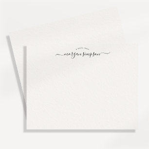 Elegant Script Personalized Note Card