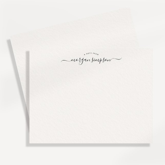 Elegant Script Personalized Note Card (Creator Uploaded)