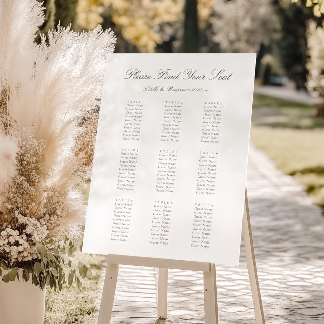 Elegant Script Personalized Wedding Seating Chart (Creator Uploaded)