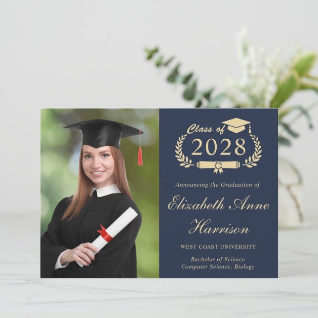 grad card announcements Amazon.com: Custom Graduation Announcements 2026 Cards, FLAT Personalized  High School Grad Announcement Cards With Envelopes, Senior Announcement Card  With Flowers, Your Choice of Quantity and Envelope Color : Health &  Household main image 0