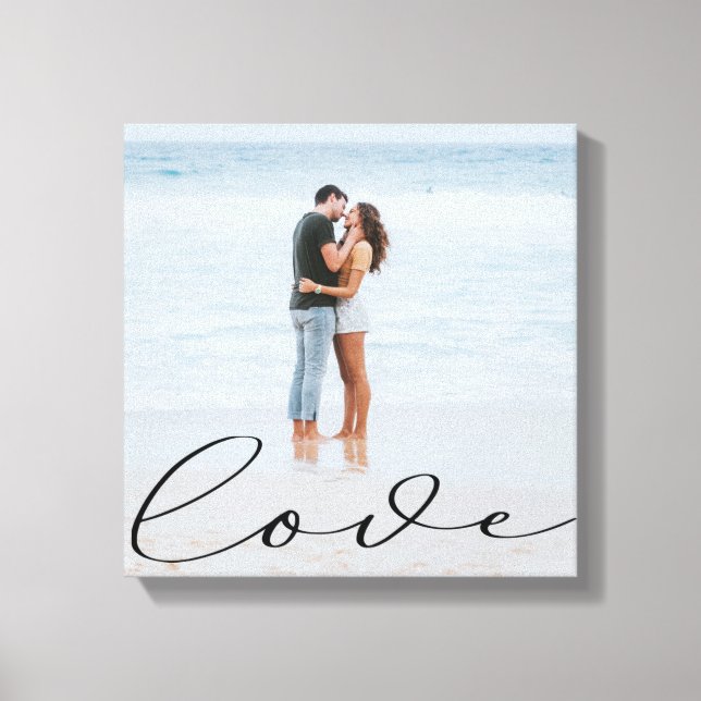 Elegant Script | Photo Canvas Print (Front)
