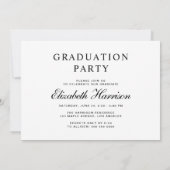 Elegant Script Photo College Graduation Party Invitation (Back)