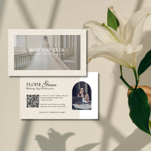 Elegant Script Photo Professional Coordinator Business Card