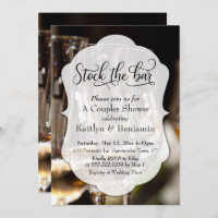 Elegant Script, Photo Stock the Bar Couples Shower