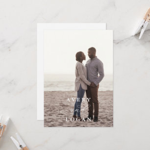 Elegant Script Photo Wedding Invitation