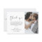 Elegant Script Photo Wedding Thank You Card
