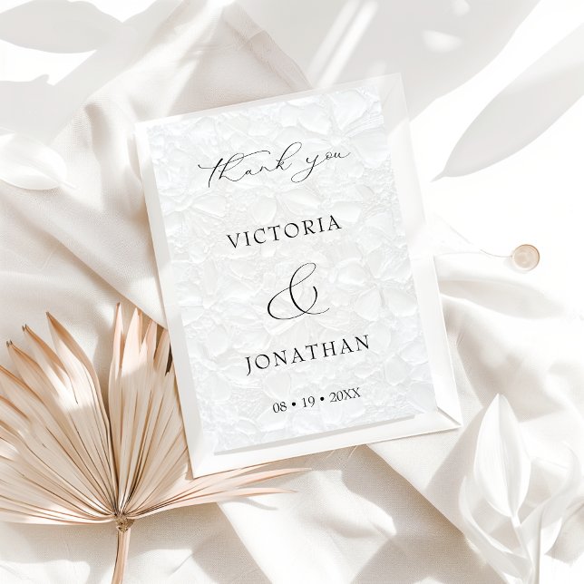 Elegant Script Photo Wedding Thank You Card (Creator Uploaded)