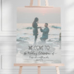 Elegant Script Photograph Welcome To Our Wedding Poster at Zazzle