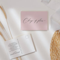 Elegant Script Pink Change Of Plans Wedding