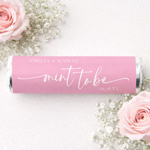 Elegant Script Pink "Mint to Be" Wedding  Breath Savers® Mints