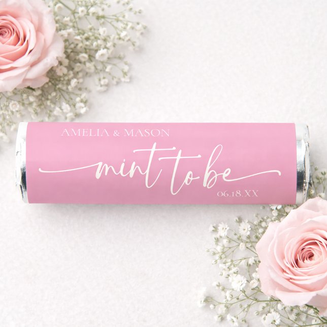 Elegant Script Pink "Mint to Be" Wedding  Breath Savers® Mints (Elegant Script Pink "Mint to Be" Wedding Breath Savers® Mints)