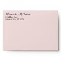 Elegant Script Pink Return Address Mailing Envelope Elegant Script Pink Return Address Mailing Envelope