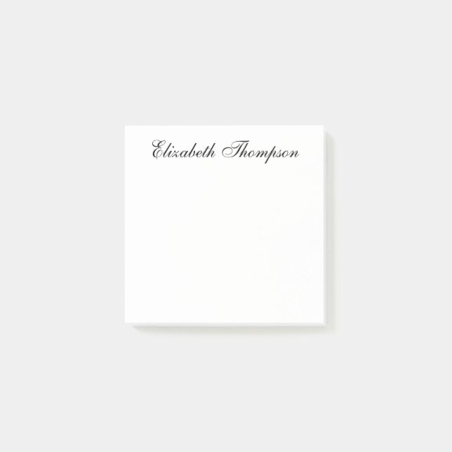 Elegant Script Post-it Notes (Front)