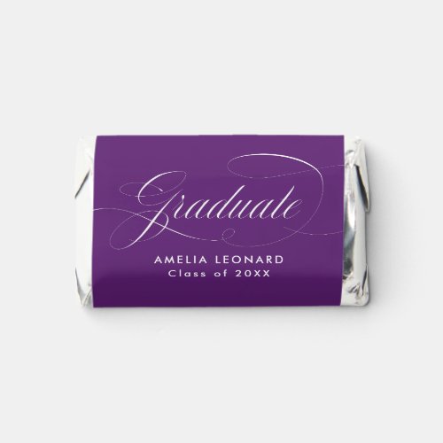 Elegant Script Purple Graduation Hersheys Miniatures