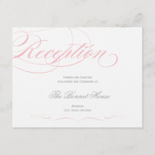 Elegant Script Reception Card - Blush Pink