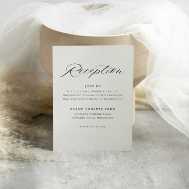 Elegant Script Reception Invitation (Creator Uploaded)