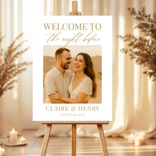 Elegant Script Rehearsal Dinner Photo Wedding Foam Board