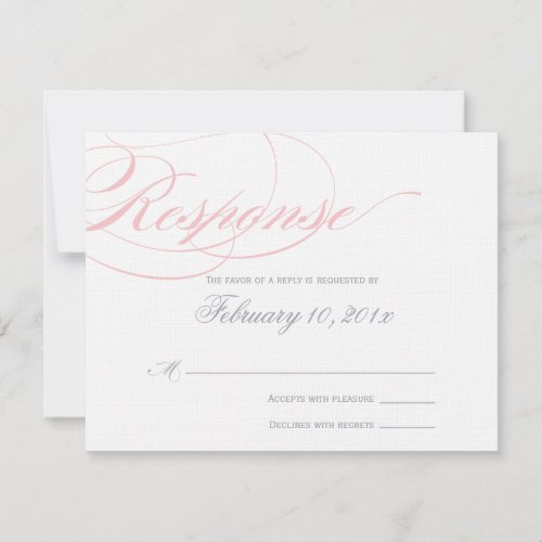Elegant Script Response Card _ Blush Pink
