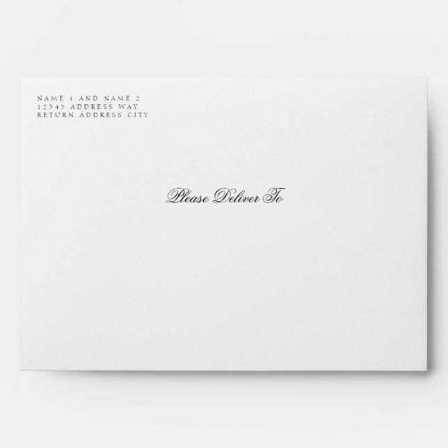 Elegant Script Return Address Envelope (Front)