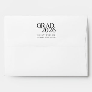 Elegant Script Return Address Graduation Envelope