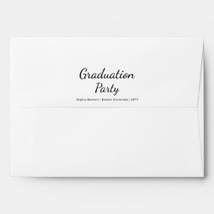 Elegant Script Return Address Graduation Envelope