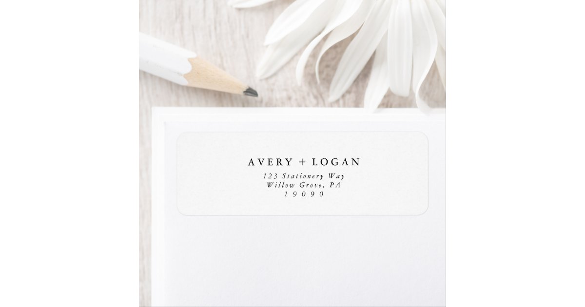 Elegant Script Return Address Label | Zazzle
